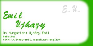 emil ujhazy business card